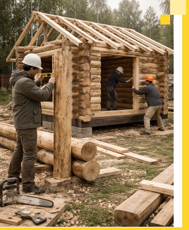 Строительство бань для дачи под ключ в Октябрьском с доставкой и монтажом