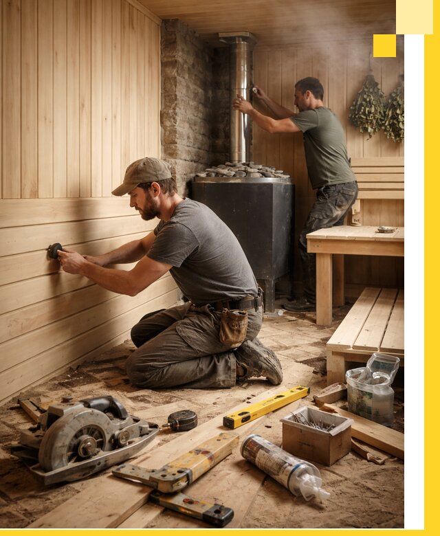 Полное строительство и оснащение парных под ключ в Октябрьском