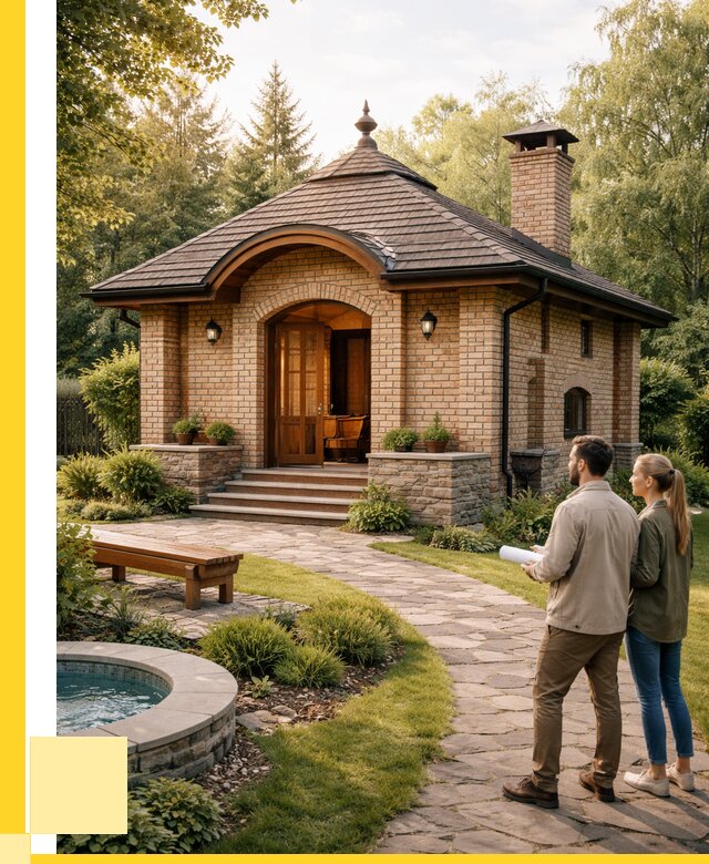 Проект кирпичной бани в Октябрьском от 31071 р. | ЭриданКтб