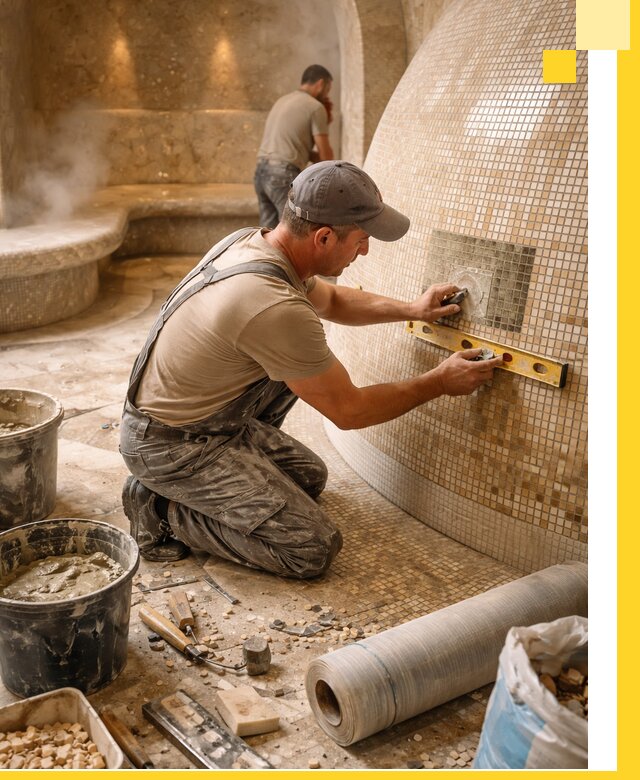 Хамам под ключ в Октябрьском: проектирование, строительство, отделка