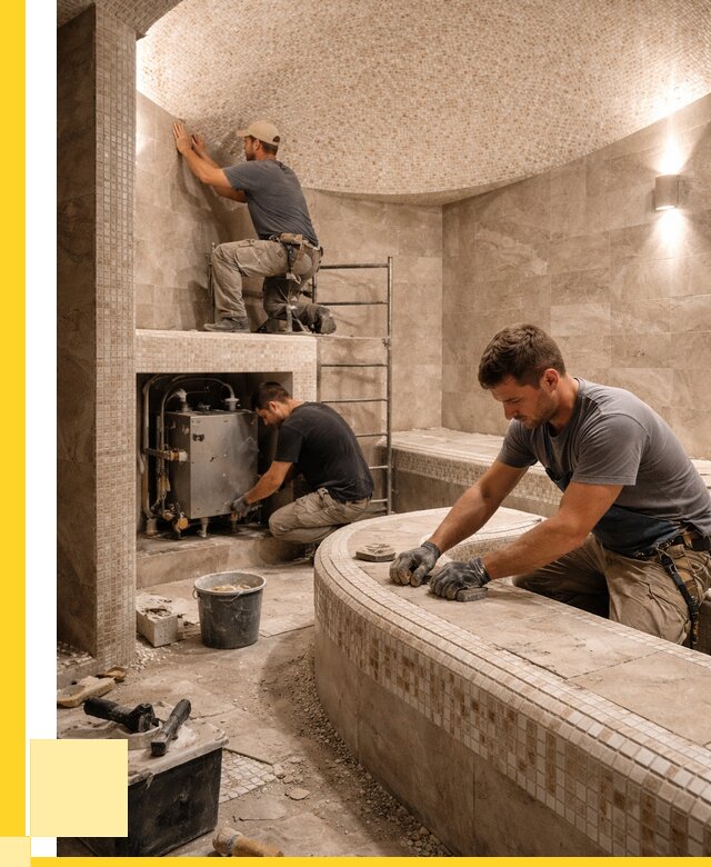 Монтаж хамамов под ключ в Октябрьском от 258925 р. ЭриданКтб