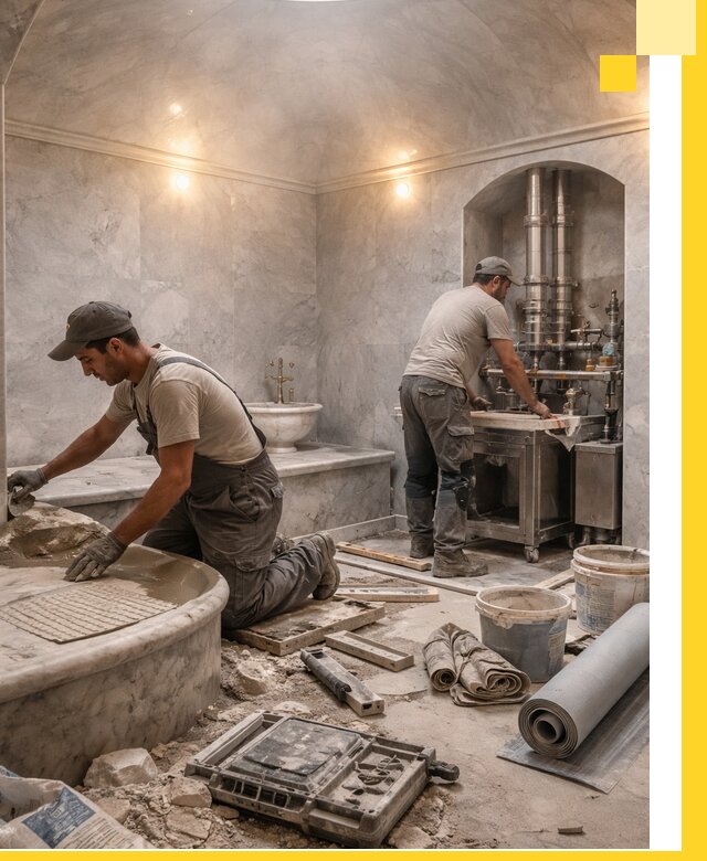 Строительство турецких бань хаммам под ключ в Октябрьском