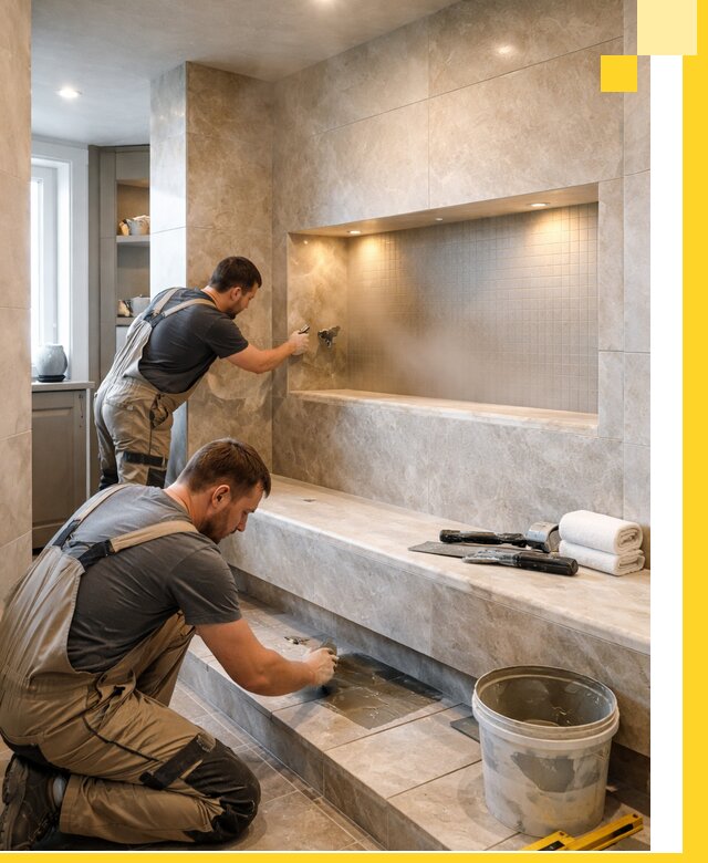 Профессиональное строительство хамама в квартире в Октябрьском