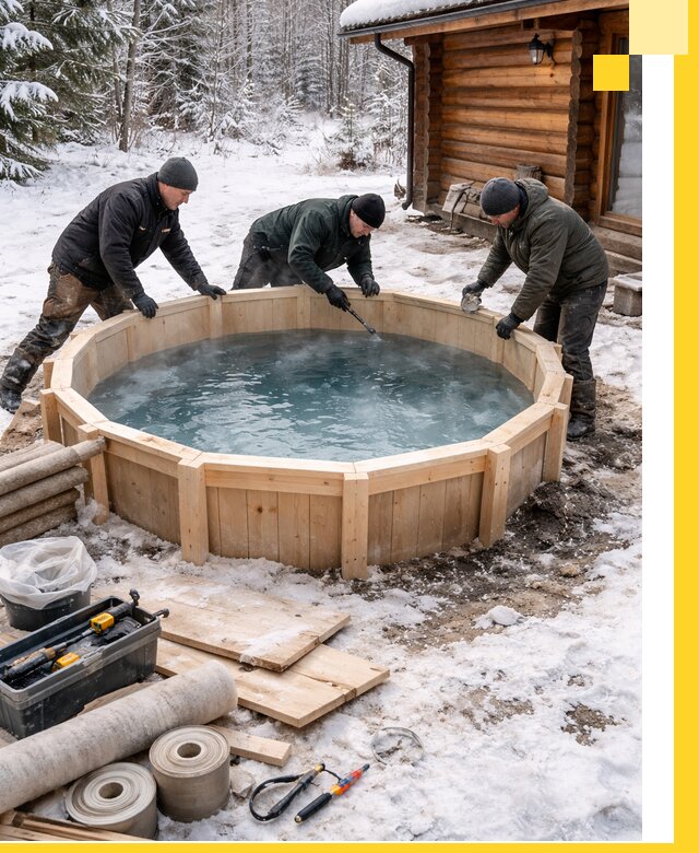 Изготовление и установка ледяных купелей под ключ в Октябрьском